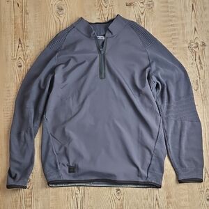 Adidas Charcoal Gray Quarter-Zip Sweater Pullover